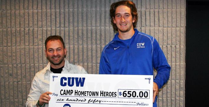 Football donates to Camp Hometown Heroes