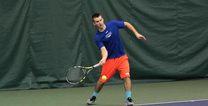 Doubles play advantage helps Men's Tennis edge Illinois Wesleyan