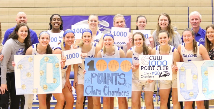 Chambers scores her 1000th point in a victory over Alverno