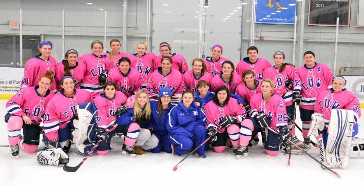 Three first-period goals guide Women's Hockey to win over Marian