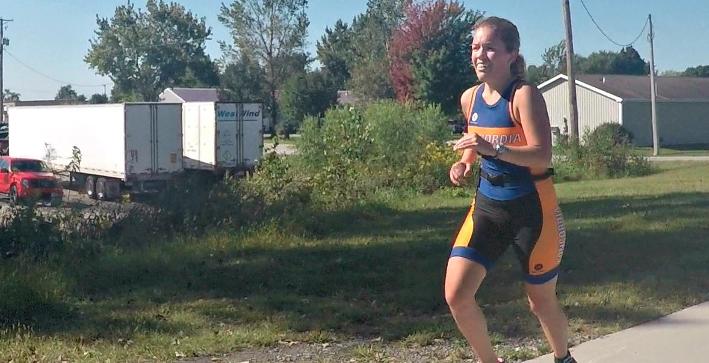 Karsten places second in age group, Falcons compete in CyMan Triathlon
