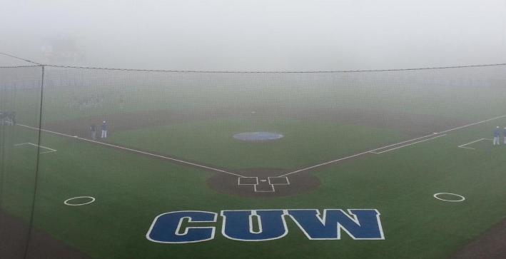 Baseball falls to St. Norbert, second game postponed by fog