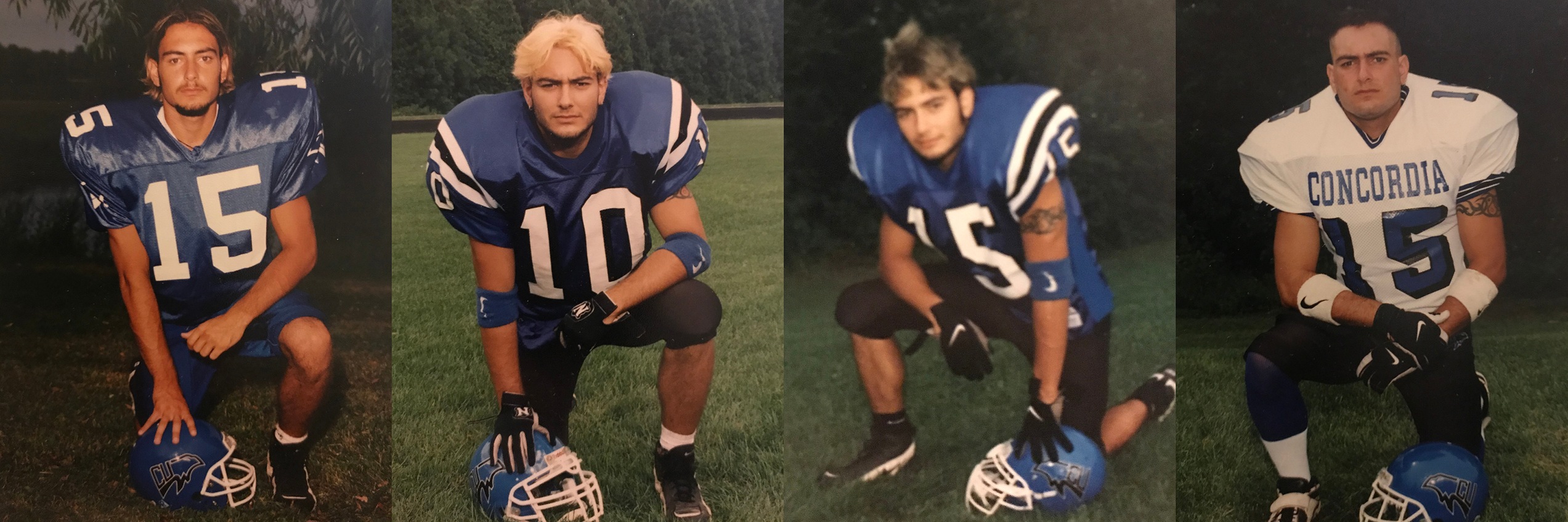 Dobson as a Freshman (1996), Sophomore (1997), Junior (1998), and Senior (1999)