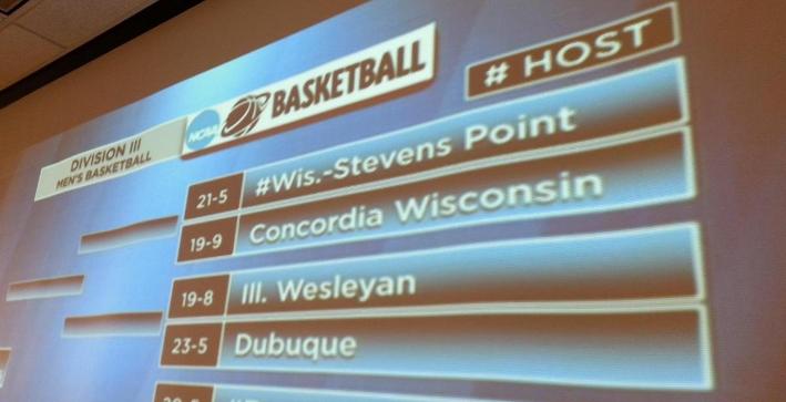 Men's Basketball scheduled to play UW-Stevens Point in NCAA Tournament
