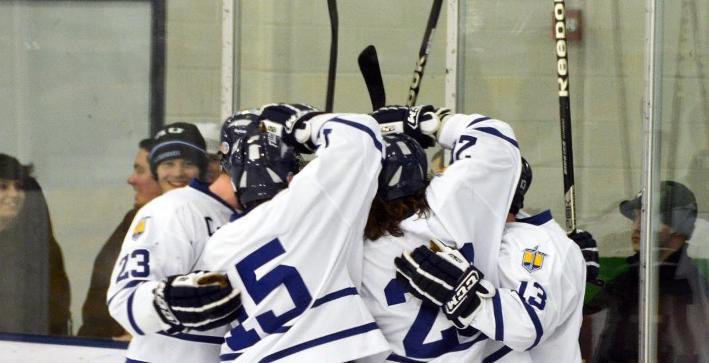 Men's Hockey dominates Marian in season-ending victory