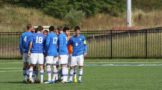 CUW and MSOE men's soccer play to 1-1 draw; 3 way tie for second in NAC