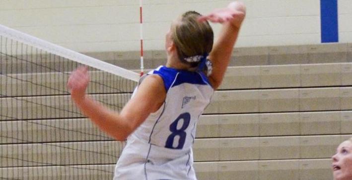 Duchow, Valentine lead Volleyball to first NAC victory