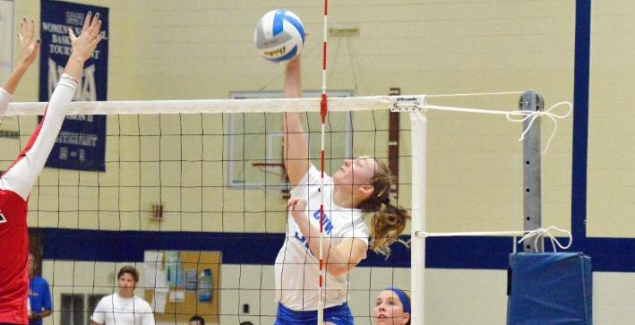 Griffiths double-double leads Volleyball to NACC win at CUC