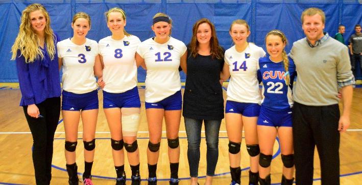 Volleyball clinches No. 2 seed in NACC Tournament with Senior Night victory